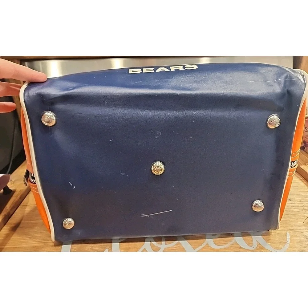 Vintage Chicago Bears 1970's‎ NFL Football Rare Leather Gym Duffel Bag